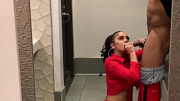 Genevieve Sinn Sucks Sevyan Harden S BBC In Public Bathroom