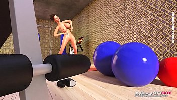 Lesbian Futa 3D Animation In A Fiteness Gym