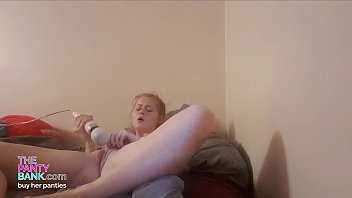 Adorable Pale Ginger Cums Hard Multiple Times While Masturbating The Panty Bank