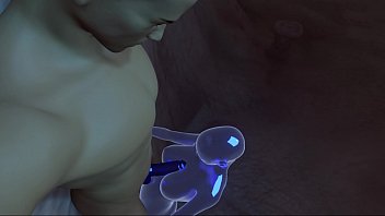 Blue Alien Slime Girl Fucks Human In Cave