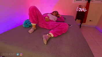 Cosplay Petite Teen Takes Off His Pajama