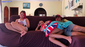 Creampie Her Next To Girlfriend While She Watches TV