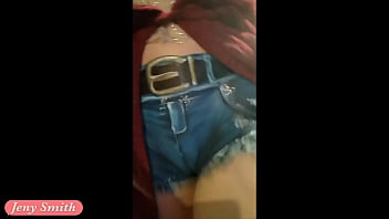 Jeny Smith Bottomless In The Club Painted Shorts Looks Like Real Hidden Cam
